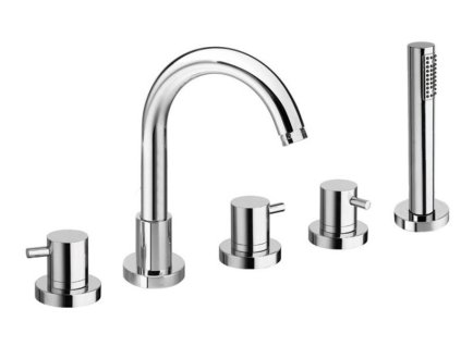 REITANO AIRTECH pětiprvková baterie na okraj vany, chrom 430