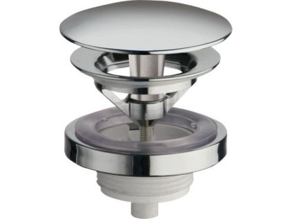 Neuzavíratelná kulatá výpust pro umyvadla bez přepadu, V 5-60mm, chrom