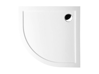 POLYSAN SERA sprchová vanička z litého mramoru, čtvrtkruh 80x80x4cm, 40511 R550, bílá,