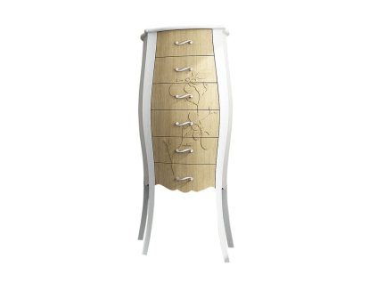 Sapho GELSO 55 doplňková skříňka se zásuvkami 55x131x35cm, bicolor - CGB-55