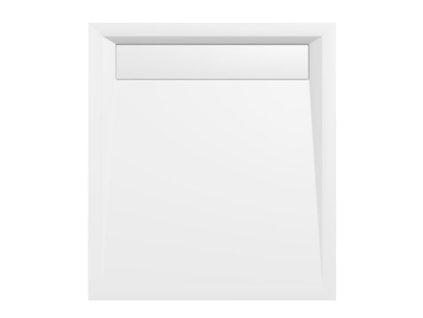 POLYSAN VARESA sprchová vanička z litého mramoru se záklopem, obdélník 90x80x4cm, bílá