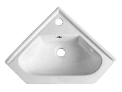 AQUALINE Keramické umyvadlo rohové 41x18x41cm, nábytkové
