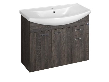Aqualine ZOJA umyvadlová skříňka 93x74x34cm, mali wenge 51095