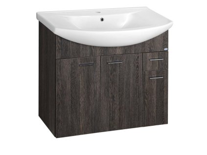 Aqualine ZOJA umyvadlová skříňka 82,8x74x34,3cm, mali wenge 51082