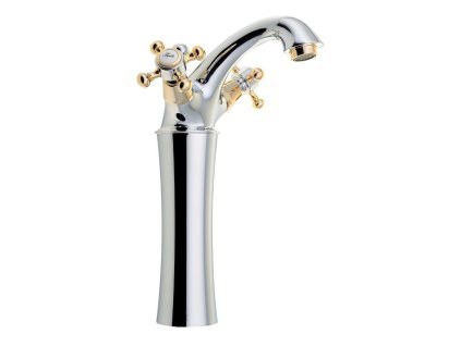 REITANO ANTEA stojánková umyvadlová baterie vysoká s výpustí, výška 245mm, chrom/zlato 3172L