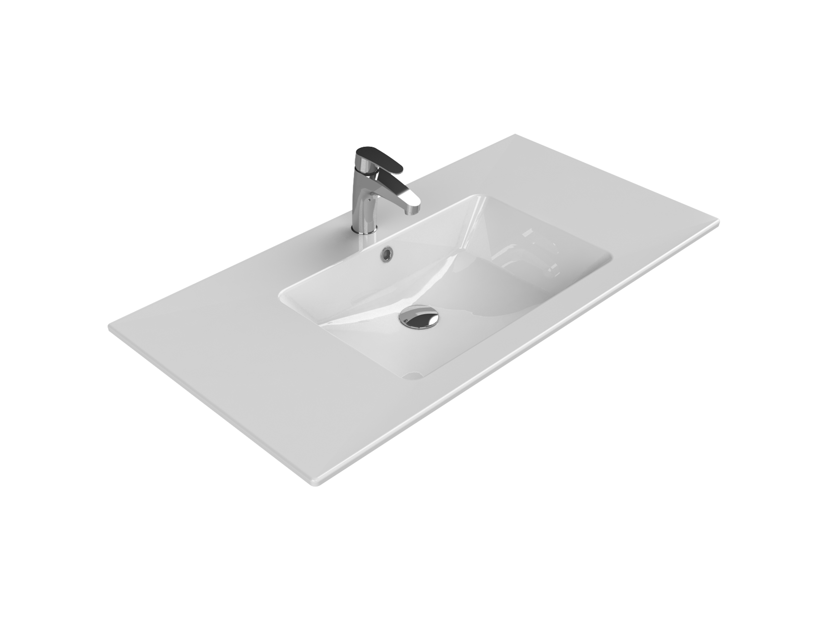 Intedoor Brave koupelnová skříňka s umyvadlem BR 100 2Z, detail umyvadla