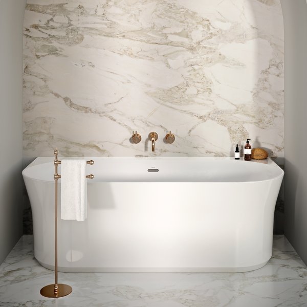 Ravak Vana YPSILON Wall 1780X860 snowwhite volně stojící chrom 1780 x 860, vana v interiéru