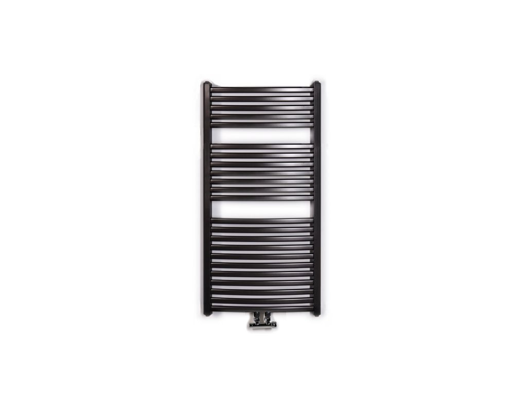 Thermal Trend KM 450 x 1233 SP kombinovaný topný žebřík KM 450/1233 antracit/černá, středové připojení, ukázka série