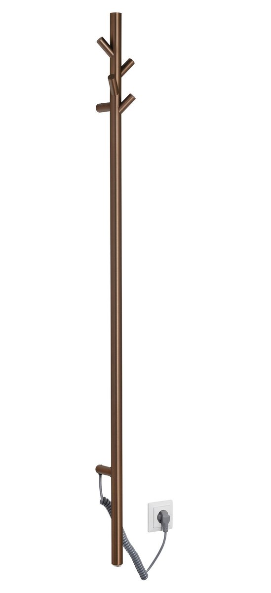 Sapho PASADOR elektrický sušák ručníků, kulatý, 150x1500mm, 30 W, měď mat