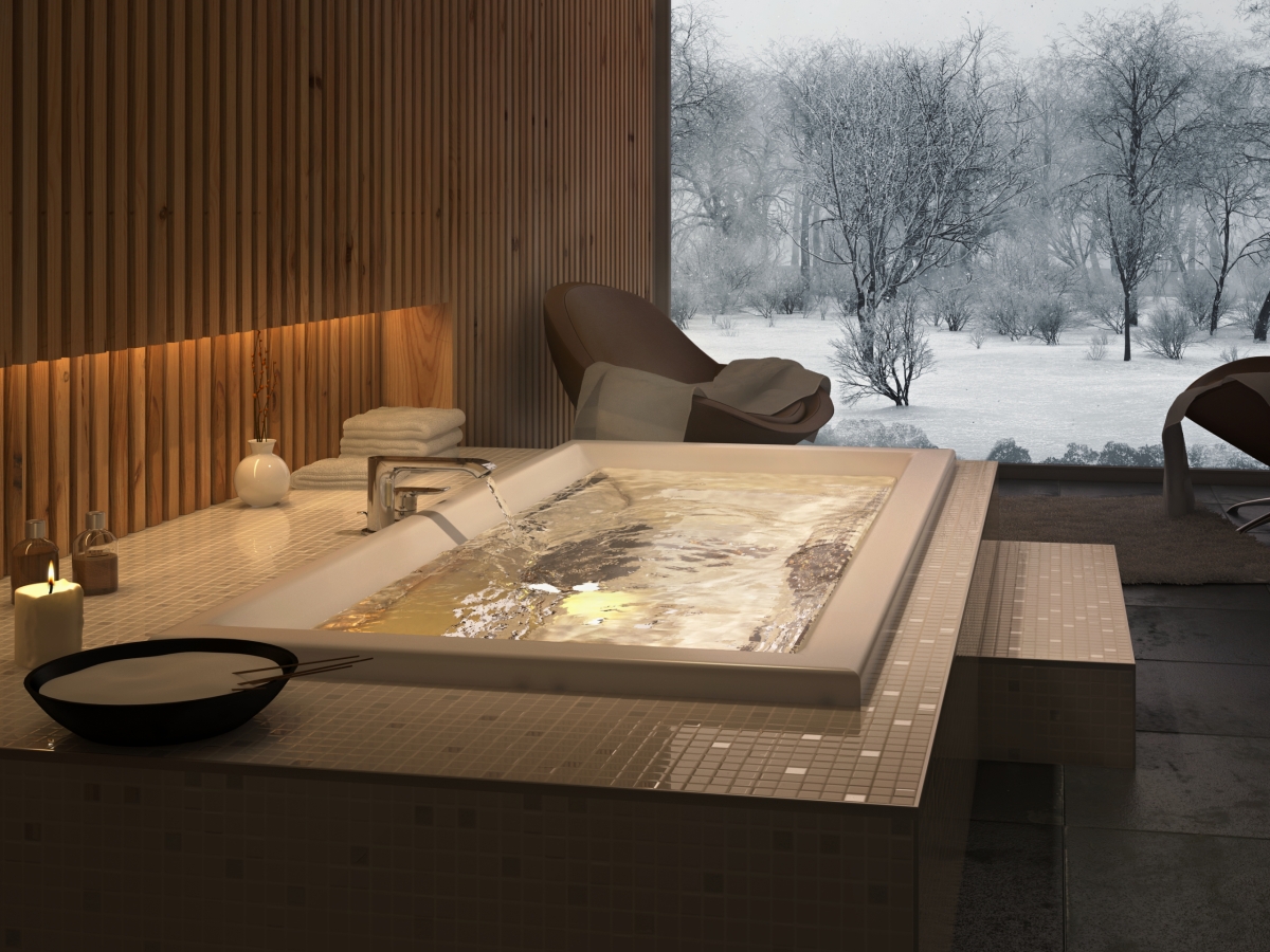 Santech LineaXXL obdélníková vana 190 x 120 cm, vana v interiéru, záběr 2