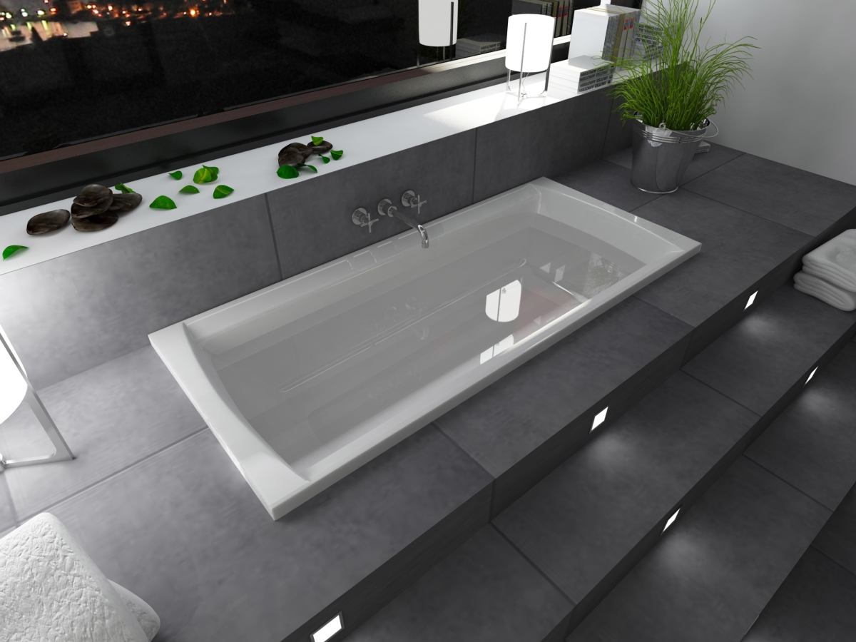 Santech Linea obdélníková vana 180 x 80 cm, vana v interiéru, záběr 2