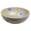 SAPHO PRIORI keramické umyvadlo, průměr 42cm, 15cm, kámen s modrým vzorem