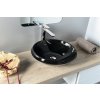SAPHO MINIMAL umyvadlo na desku kulaté průměr 45x13,5 cm, černá (MN045.40000)
