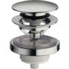 Uzavíratelná k. výpust pro umyvadla s přepadem Click Clack,tichá,V 5-60mm,chrom