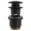Uzavíratelná k. výpust pro umyvadla s přepadem,Click Clack,tichá,V 40-64mm,černá mat