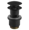 Uzavíratelná k. výpust pro umyvadla s přepadem,Click Clack,tichá,V 40-64mm,černá mat