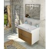 SAPHO Koupelnový set MEDIENA 77, bílá mat/dub natural KSET-018