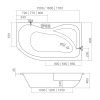 Roth ACTIVA asymetrická vana 150x90 cm, pravá - 8400000