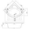 Roth FLORA NEO rohová vana 120 x 120 cm 9590000 akrylátová
