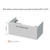 Intedoor Box Arte, koupelnová skříňka s umyvadlem - BOX ARTE 100 1Z