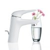 grohe eurostyle single lever basin mixer s size with pop up waste set moon white fg 33558ls3 3