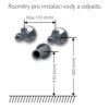 rozměry pro instalaci vody a odpadu