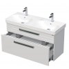 Intedoor Sonata, skříňka s dvojumyvadlem Smyle Square 120 cm - SO 120D 2Z