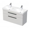 Intedoor Sonata, skříňka s dvojumyvadlem Smyle Square 120 cm - SO 120D 2Z