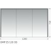 Intedoor OMP ZS, zrcadlová skřínka, 120x72 cm - OMP ZS 120 3D