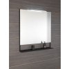 Sapho ERUPTA zrcadlo s poličkou a LED osvětlením 100x95x12cm, černá mat ERU320