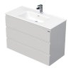 Intedoor Skříňka spodní 101 cm s keramickým umyvadlem, 3 zásuvky,   bílá mat  LE 100 3Z A3416   LE 100 3Z A3416  bílá mat