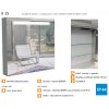 Intedoor Zrcadlová skříňka s LED osvětlením ve dvířkách levá, korpus bílý,   60×14×75,5 cm  R ZS 60 L LED 01   R ZS 60 L LED 01  60×14×75,5 cm