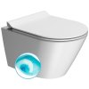 Sapho KUBE X závěsná WC mísa, Swirlflush, 36x50cm, bílá dual-mat 941609
