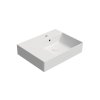 Sapho KUBE X keramické umyvadlo 60x47cm, s odkládací plochou vlevo, bílá mat 9439109