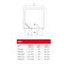 Roth TOWER LINE TDN1 Jednokřídlé sprchové dveře pro instalaci do niky 90 cm