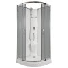 ARTTEC BRILIANT 90x90 cm - Sprchový box model 2 šedé sklo