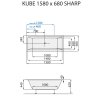 kube sharp 158x68 cm technicky nakres
