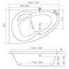 Roth HARMONIA asymetrická vana 150x95 cm, levá - 9800000