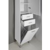 Aqualine ZOJA/KERAMIA FRESH skříňka vysoká s košem 35x184x29cm, bílá 51230