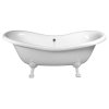 Polysan CHARLESTON volně stojící vana 188x83x69cm, nohy bílé, bílá 38112