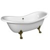 Polysan CHARLESTON volně stojící vana 188x83x69cm, nohy bronz, bílá 38132