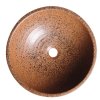 SAPHO ATTILA keramické umyvadlo, průměr 42,5 cm, terakota hnědá