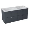 Sapho MITRA dvojumyvadlová skříňka 121,5x55x46 cm, antracit MT122