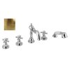 Sapho SASSARI pětiprvková baterie na okraj vany s retro hubicí, bronz SR930BR
