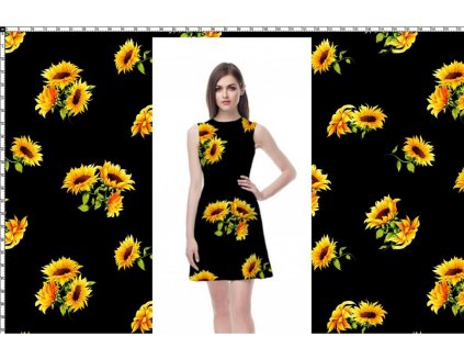 111307 silk imitace hedvabi satovka slunecnice sd20206b odh ok09