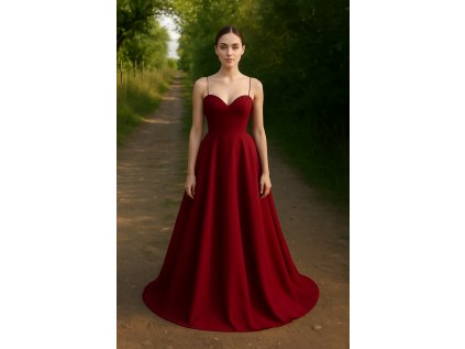 128746 zena v cervene na ceste