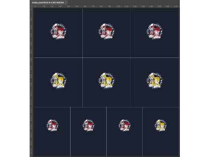 Bavlněný úplet DELUXE, Panely botasky červené a žluté, různé velikosti, INV (Varianta červená 60x60)