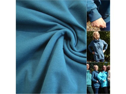 Teplákovina Emilka - barva jeans, 260g
