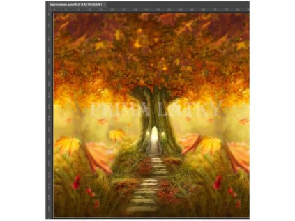 15774 teplakovina strom podle rocnich obdobi panel 90x90 podzim v220240 ok10