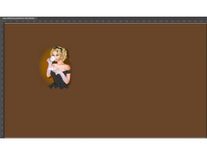 19377 bavlneny uplet panel retro zena kava panel 100x180 ok